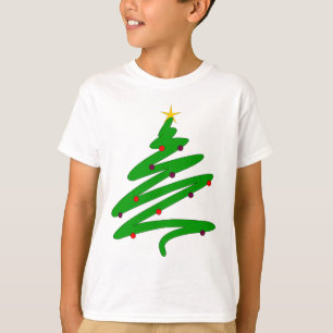 Green Christmas Tree Doodle T-Shirt