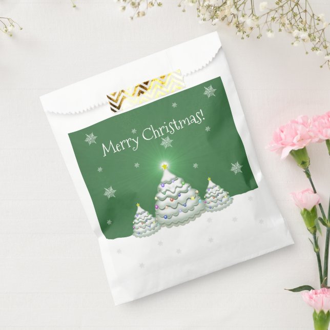 Green Christmas Tree Favour Bags (Sealed)