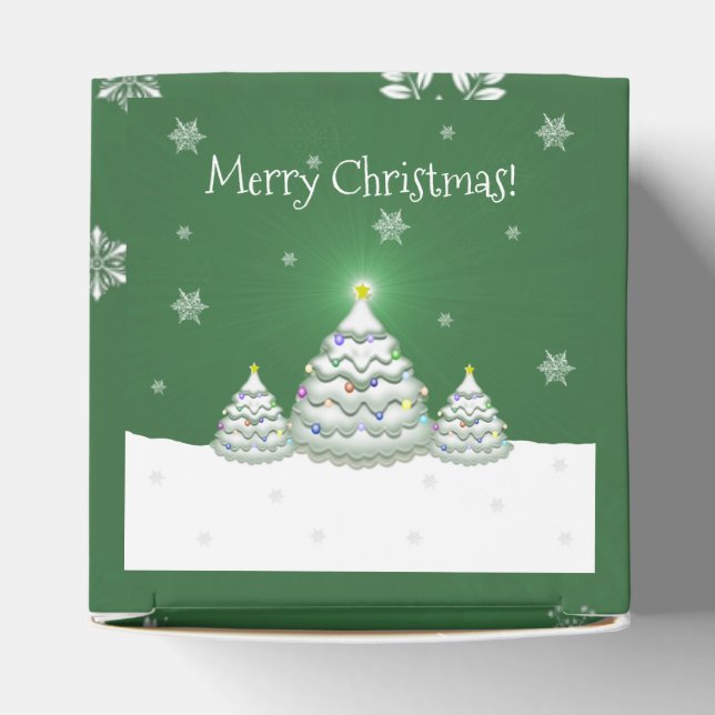 Green Christmas Tree Favour Box (Top)