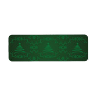 Green Christmas Tree Flourish Tile Pattern