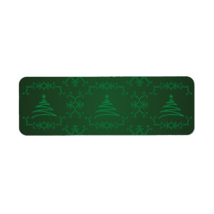 Green Christmas Tree Flourish Tile Pattern