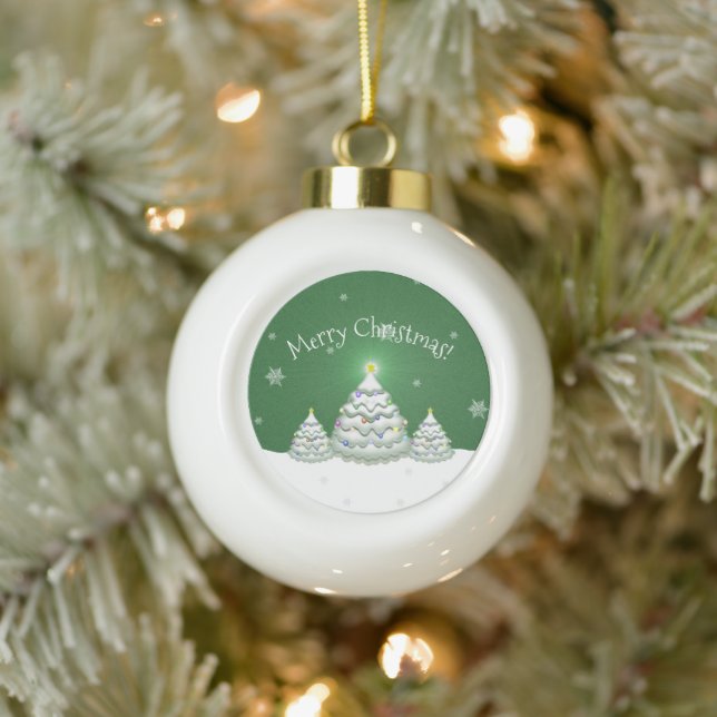 Green Christmas Tree Framed Ornament (Tree)