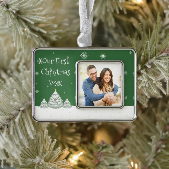 Green Christmas Tree Framed Ornament (Tree)