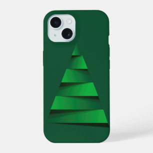 Green Christmas Tree Holiday iPhone 15 Case