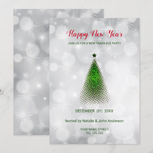 Green Christmas Tree Invitation