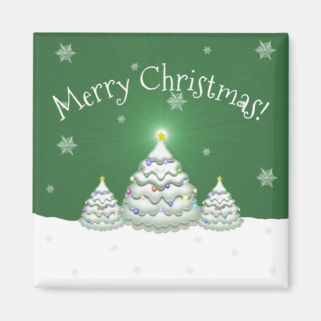 Green Christmas Tree Magnet (Front)