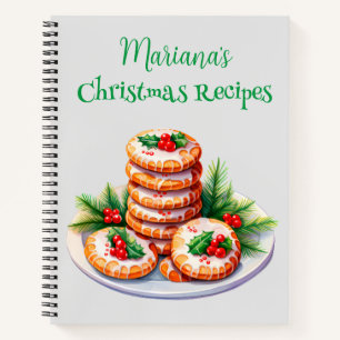 Green Christmas Tree Recipe Notebook