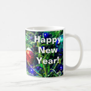 Green Christmas Tree Red Ball Coffee Mug