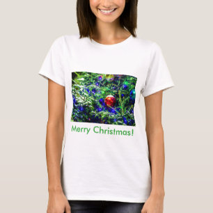Green Christmas Tree Red Ball T-Shirt