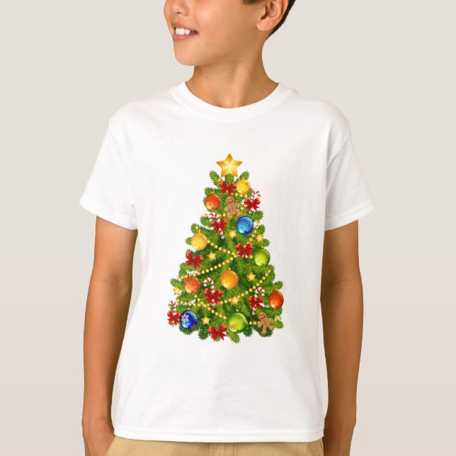 Green Christmas Tree T-Shirt (Front)