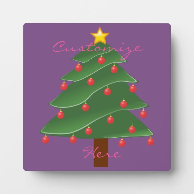 Green Christmas Tree Thunder_Cove Plaque (Front)