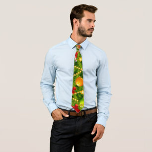Green Christmas Tree Tie