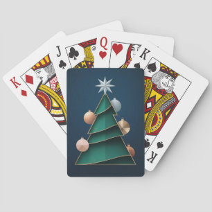 Green Christmas Tree Vector Card Deck
