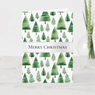 Green Christmas Trees Card