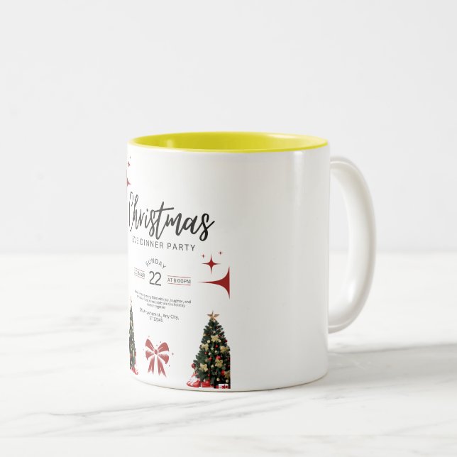 Green Christmas Tree's Even Dinner Party Mug (Front Right)