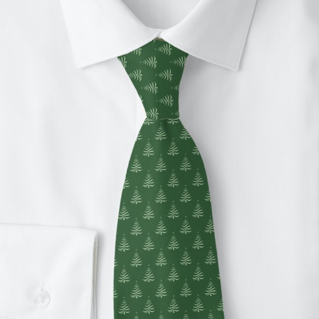 Green Christmas Trees Tie (Creator Uploaded)