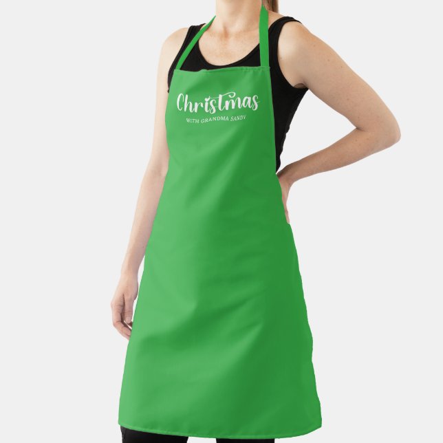 Green Christmas with Grandma Apron (Insitu)