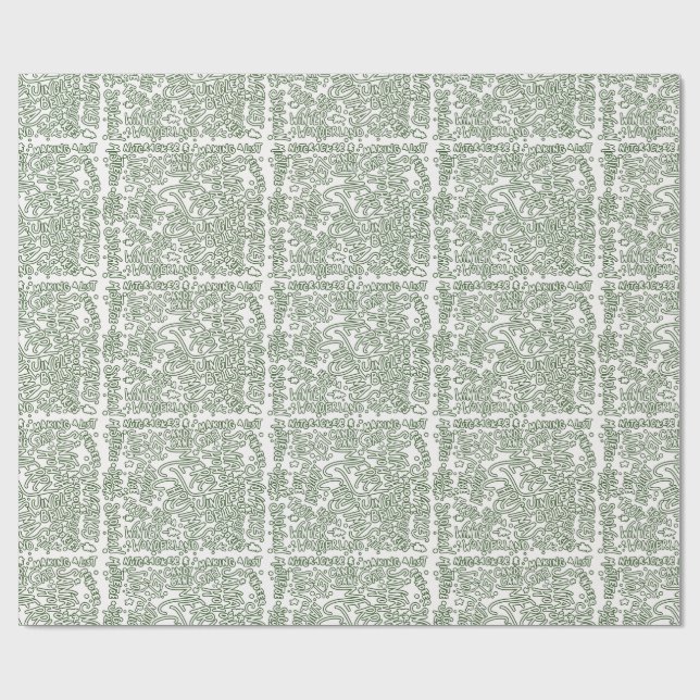 Green Christmas wrapping paper (Flat)