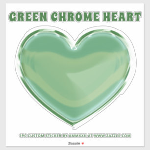Green Chrome Heart