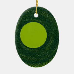 green circle ceramic tree decoration