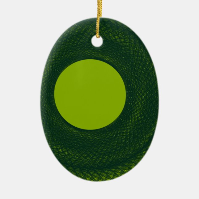 green circle ceramic tree decoration (Front)