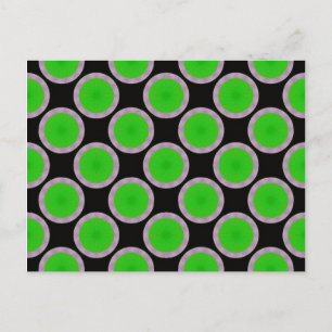 green circle pattern postcard