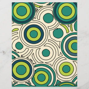 Green Circle Scrapbook Paper