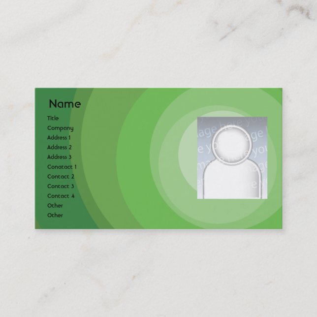 Green Circle Shades - Business Business Card (Front)