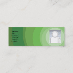 Green Circle Shades - Skinny Mini Business Card
