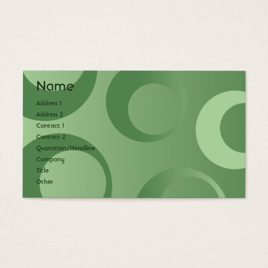 Green Circles - Business Business Card