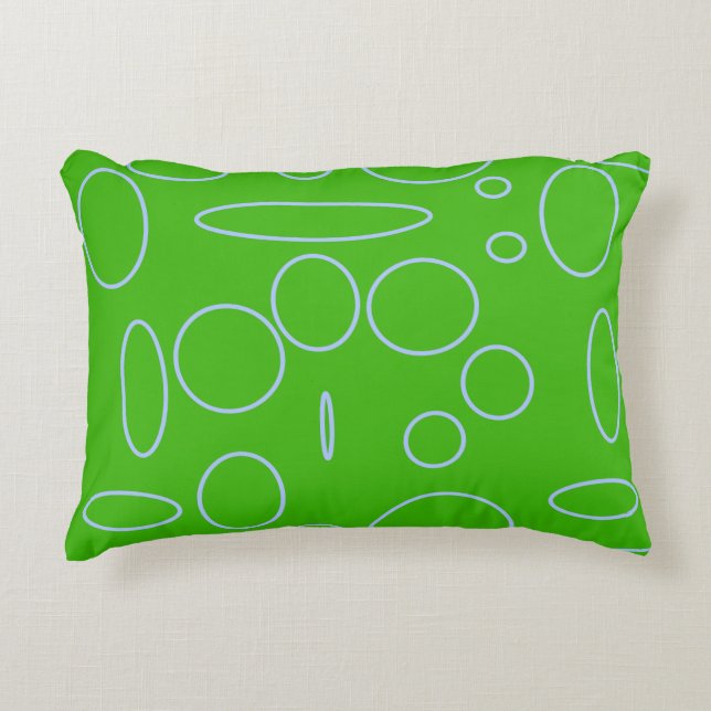 Green Circles Decorative Cushion (Front)