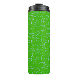 Green Circles Loops Thermal Tumbler
