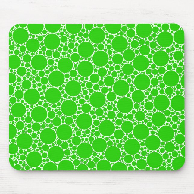 Green Circles Mouse Mat (Front)