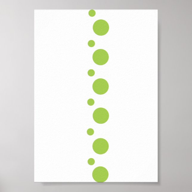 Green Circles on White Poster (Front)