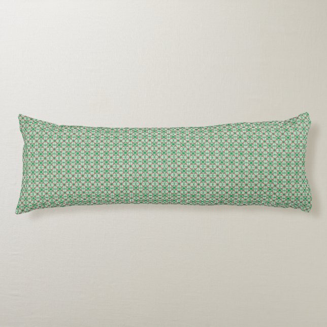 Green circles pattern body cushion (Front)