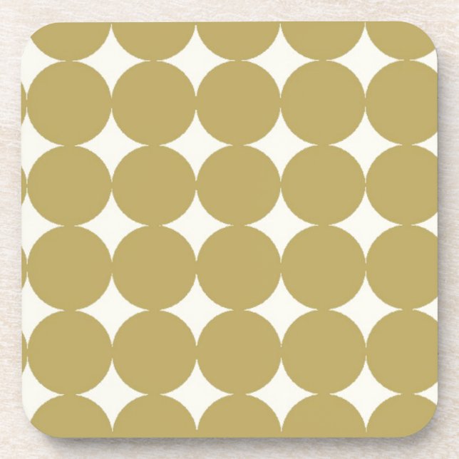 Green Circles Pattern Coaster (Front)