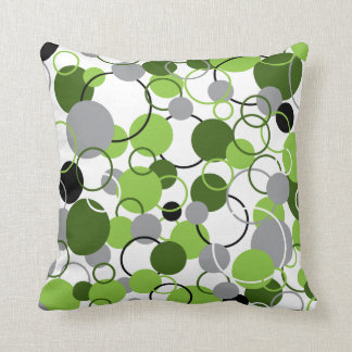 Green Circles Pattern Cushion