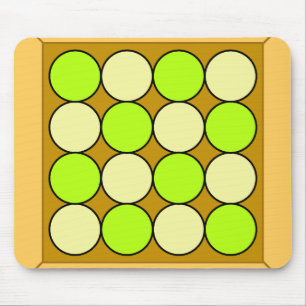 Green Circles Pattern Mouse Mat