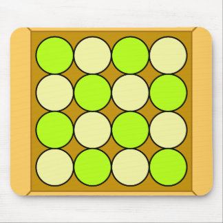 Green Circles Pattern Mouse Mat