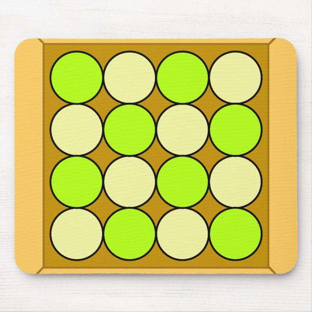 Green Circles Pattern Mouse Mat (Front)