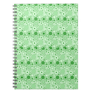 Green Circles Pattern Notebook