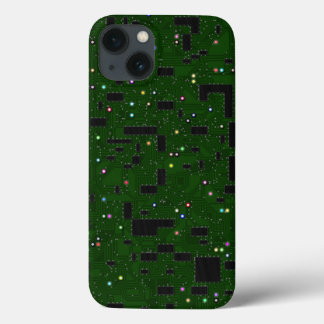 Green Circuit Board iPhone 13 Case