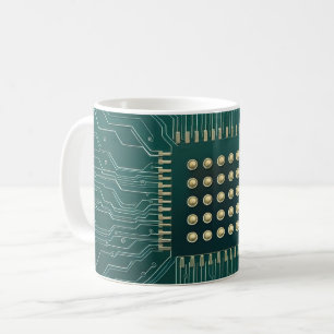 Green Circuit Board Coffee Mug