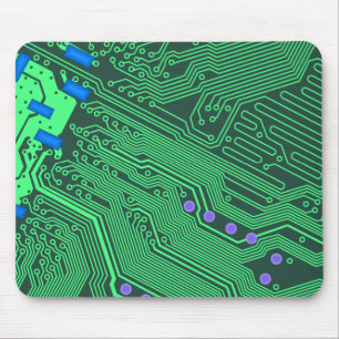 Green Circuit Board Mouse Mat