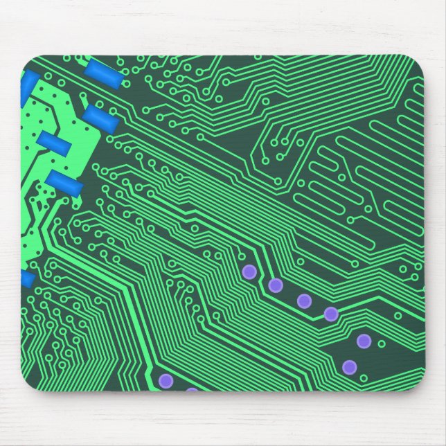 Green Circuit Board Mouse Mat (Front)