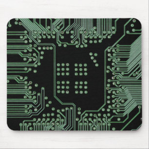 Green Circuit Board Mouse Mat