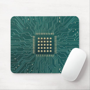 Green Circuit Board Mouse Mat