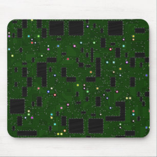 Green Circuit Board Mouse Mat