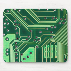 Green Circuit Board Pattern Mouse Mat