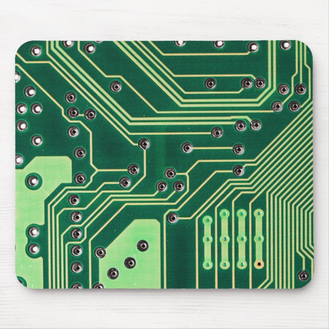 Green Circuit Board Pattern Mouse Mat (Front)